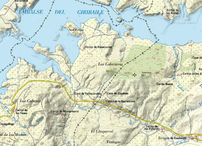 Cerro Azoreros - Cerro Azoreros. Mapa