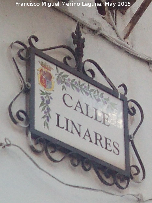 Calle Linares - Calle Linares. Placa