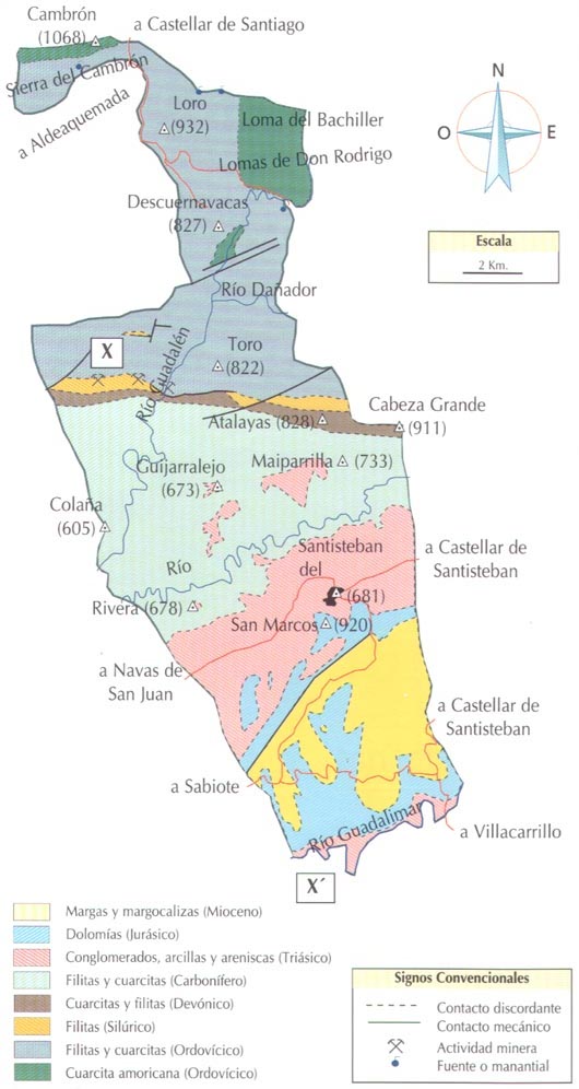 Santisteban del Puerto - Santisteban del Puerto. Mapa geol�gico