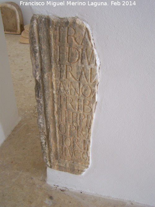 Historia de Santisteban del Puerto - Historia de Santisteban del Puerto. Inscripcin con la palabra Ilvgo. Museo Arqueolgico de Santisteban