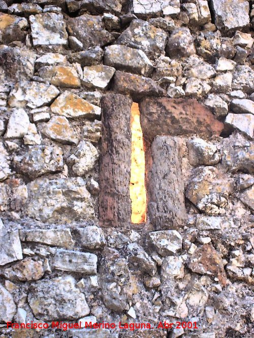 Castillo del Poyato - Castillo del Poyato. Detalle de la saetera