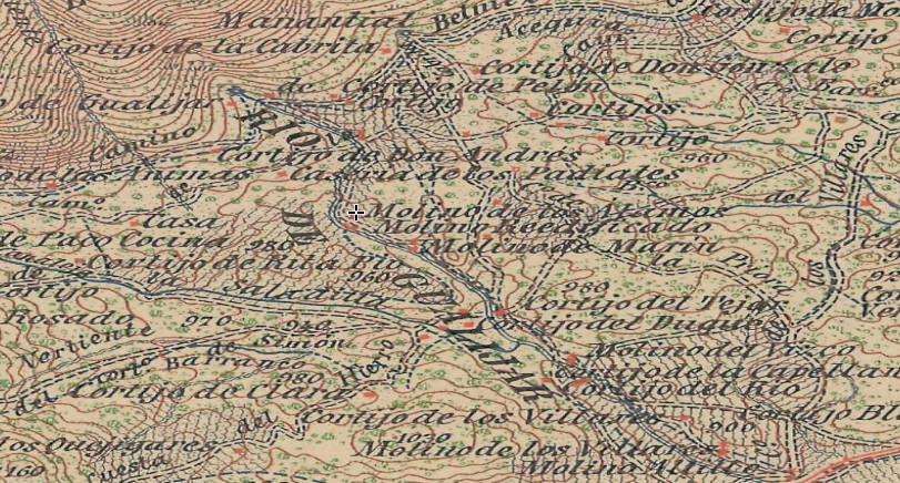 Molino del Almeriche - Molino del Almeriche. Mapa antiguo