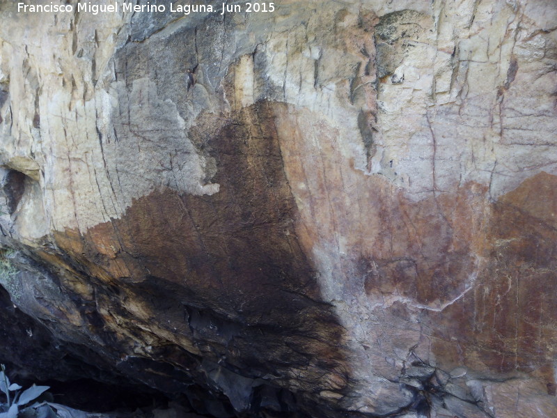 Pinturas rupestres del Barranco de la Cueva Grupo V - Pinturas rupestres del Barranco de la Cueva Grupo V. Panel izquierdo