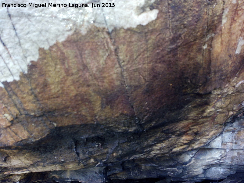Pinturas rupestres del Barranco de la Cueva Grupo V - Pinturas rupestres del Barranco de la Cueva Grupo V. Panel izquierdo