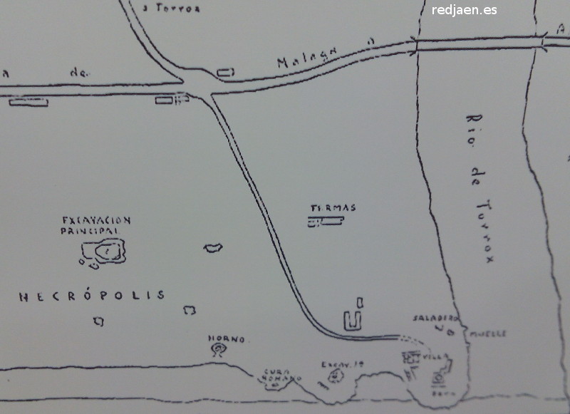 Villa romana de Claviclum - Villa romana de Claviclum. Plano de Toms Garca principios del siglo XX