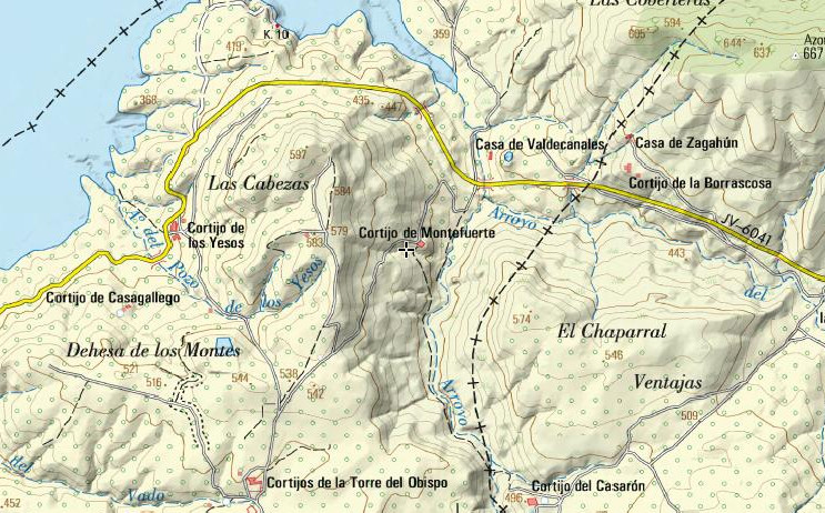 Molino de Montefuerte - Molino de Montefuerte. Mapa