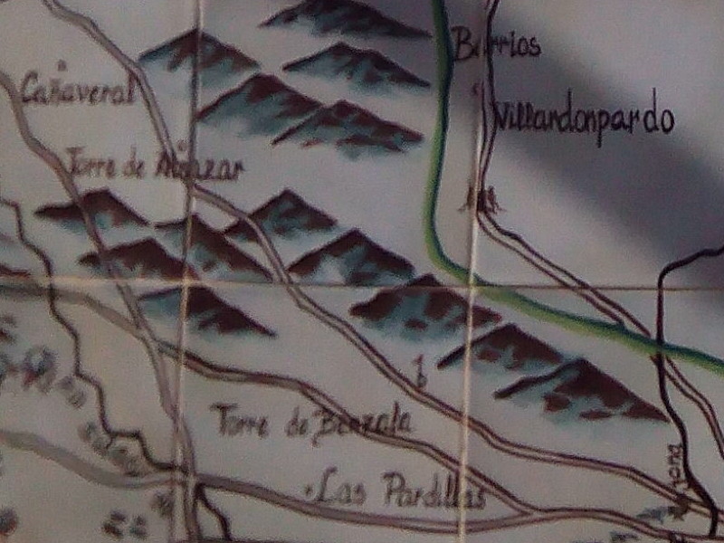 Cortijo Benzal - Cortijo Benzal. Mapa de Bernardo Jurado. Casa de Postas - Villanueva de la Reina