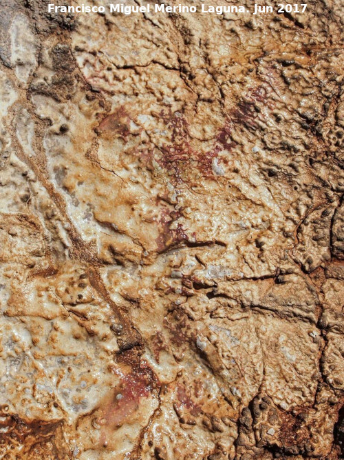 Pinturas y petroglifos rupestres de la Merced - Pinturas y petroglifos rupestres de la Merced. Antropomorfo doble Y