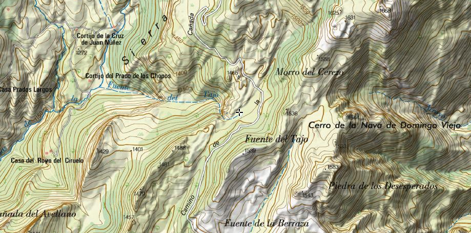 Fuente del Tejo - Fuente del Tejo. Mapa