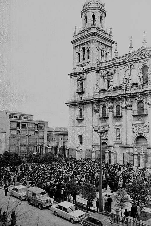 Catedral de Jan. Torre del Reloj - Catedral de Jan. Torre del Reloj. Foto antigua