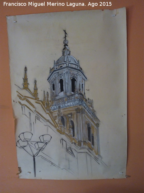 Catedral de Jan. Torre Sin Campanas - Catedral de Jan. Torre Sin Campanas. Dibujo de Juan Manuel Garca Montejo