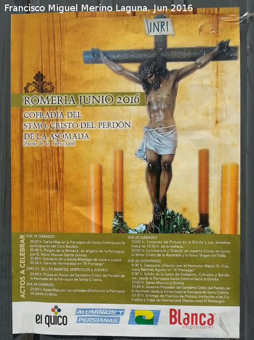 Romera del Cristo de la Asomada - Romera del Cristo de la Asomada. Cartel