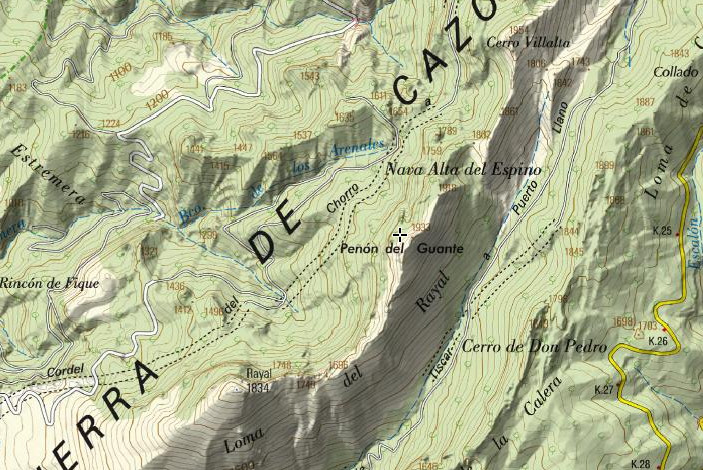 Pen del Guante - Pen del Guante. Mapa