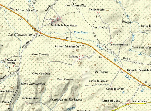 Cortijada Las Navas - Cortijada Las Navas. Mapa