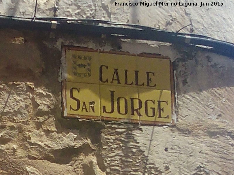 Calle San Jorge - Calle San Jorge. Placa