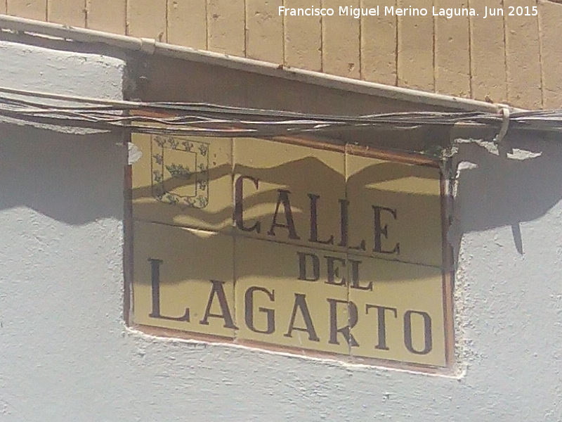 Calle Lagarto - Calle Lagarto. Placa
