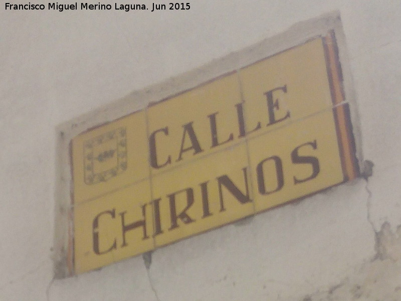 Calle Chirinos - Calle Chirinos. Placa
