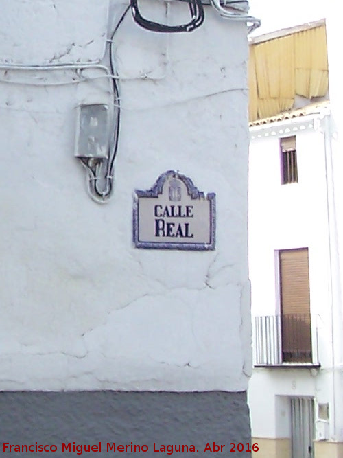 Calle Real - Calle Real. Placa