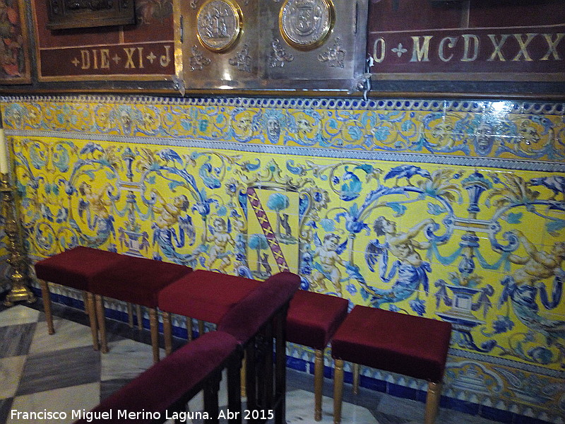 Baslica de San Ildefonso. Capilla de la Virgen de la Capilla - Baslica de San Ildefonso. Capilla de la Virgen de la Capilla. Azulejos sevillanos