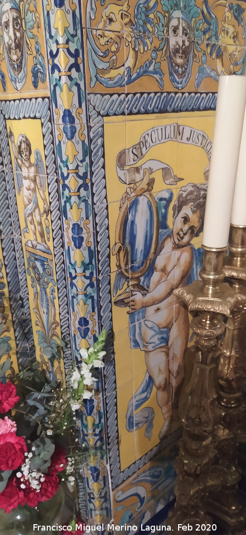 Bas�lica de San Ildefonso. Capilla de la Virgen de la Capilla - Bas�lica de San Ildefonso. Capilla de la Virgen de la Capilla. Azulejos de la derecha