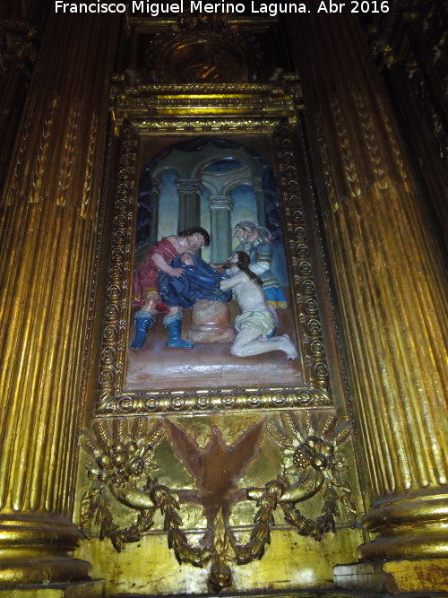 Baslica de San Ildefonso. Altar de la Virgen de la Antigua o del Cristo del Valle - Baslica de San Ildefonso. Altar de la Virgen de la Antigua o del Cristo del Valle. Detalle