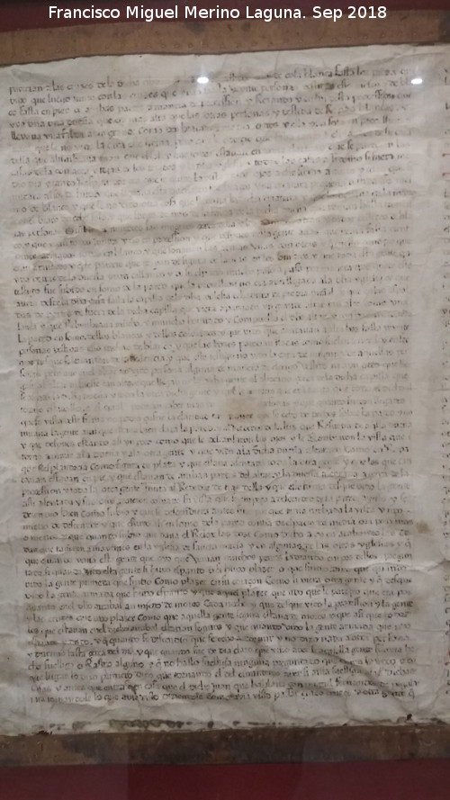 Baslica de San Ildefonso. Documento Notarial del Descenso de la Virgen - Baslica de San Ildefonso. Documento Notarial del Descenso de la Virgen. Reproduccin del acta notarial. Casa de la Virgen de la Capilla