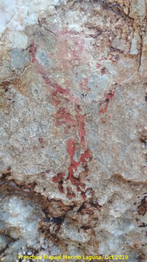 Pinturas rupestres del Abrigo de los Caones III - Pinturas rupestres del Abrigo de los Caones III. Antropomorfo indito
