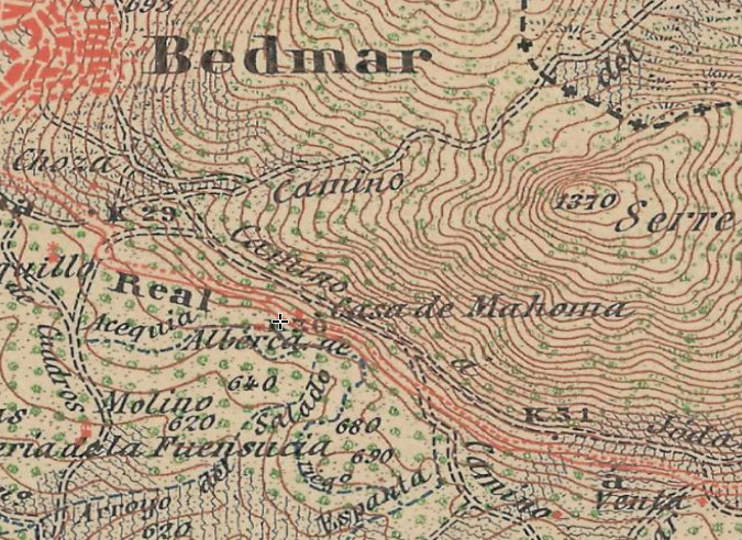 Cortijo de Mahoma - Cortijo de Mahoma. Mapa antiguo