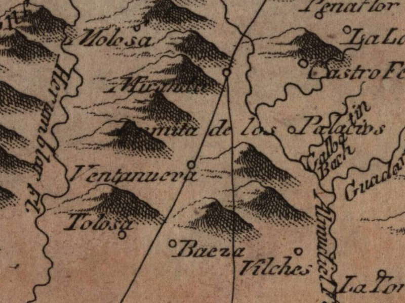 Venta-Castillo Los Palacios - Venta-Castillo Los Palacios. Mapa 1799