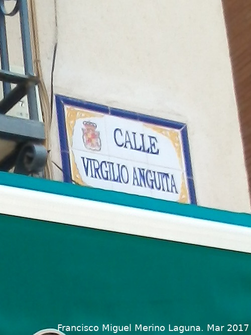 Calle Virgilio Anguita - Calle Virgilio Anguita. Placa