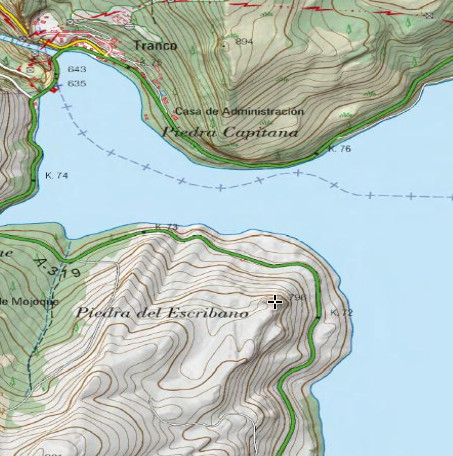 Piedra del Escribano - Piedra del Escribano. Mapa