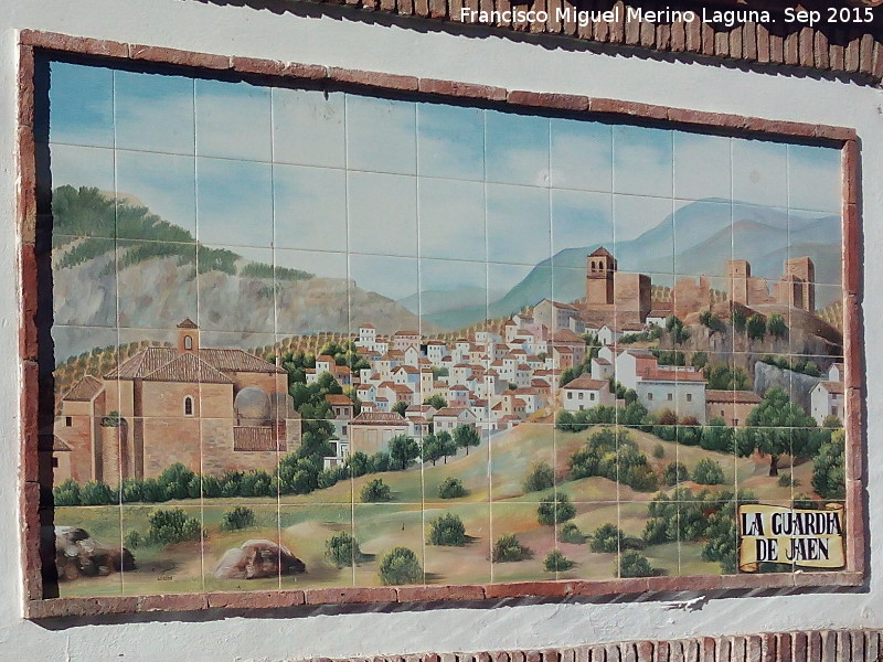 Pilar de la Calle Sierra - Pilar de la Calle Sierra. Azulejos de La Guardia