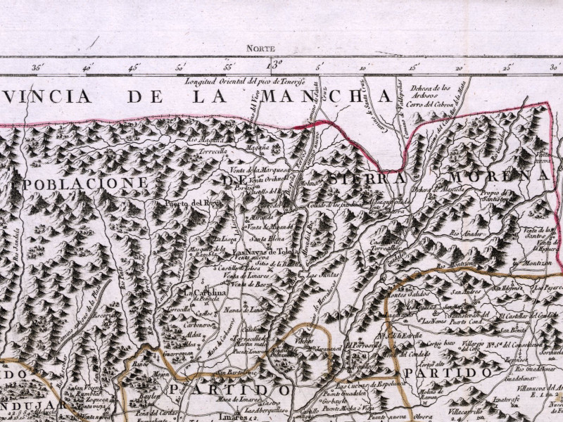 Proyecto de Nuevas Poblaciones de Sierra Morena - Proyecto de Nuevas Poblaciones de Sierra Morena. Mapa 1787