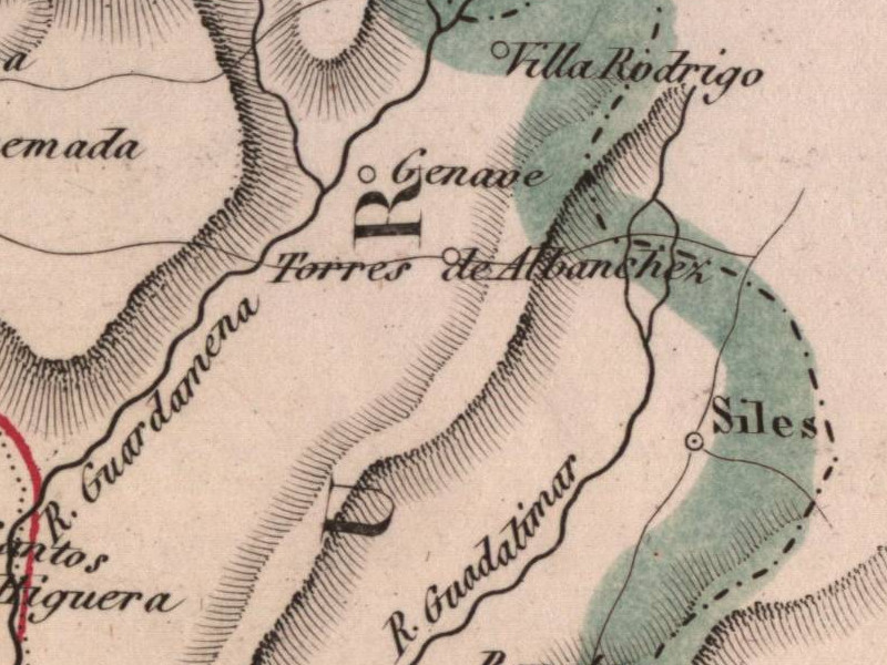 Ro Guadalmena - Ro Guadalmena. Mapa 1847