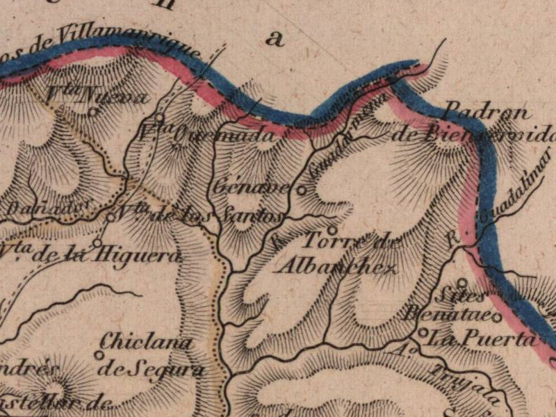 Ro Guadalmena - Ro Guadalmena. Mapa 1862