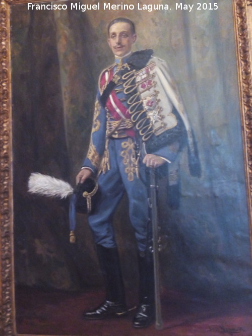 Alfonso XIII de Espaa - Alfonso XIII de Espaa. Cuadro de Jos Nogu Mass siglo XX. Museo Provincial de Jan