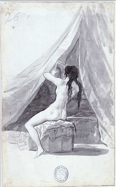 Goya - Goya. Un desnudo (1796-1797) del lbum de Madrid (o lbum B).