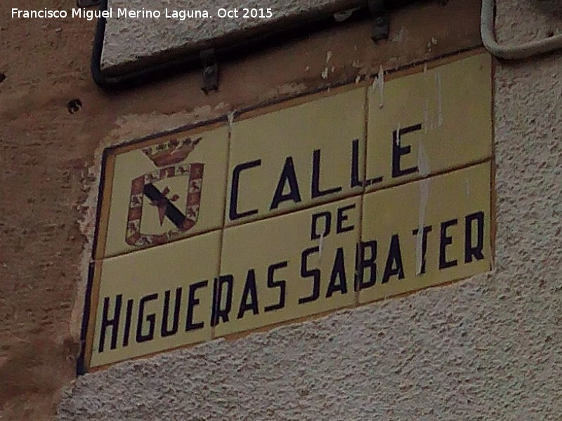 Calle Higueras Sabater - Calle Higueras Sabater. Placa