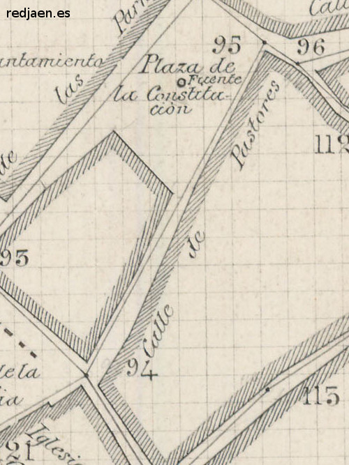 Calle Pastores - Calle Pastores. Plano topogrfico de 1894