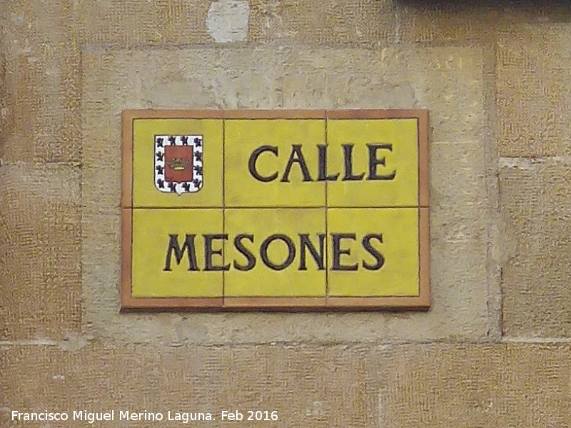 Calle Mesones - Calle Mesones. Placa