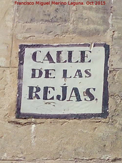 Calle Andjar - Calle Andjar. Placa antigua