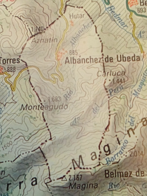 Albanchez de Mgina - Albanchez de Mgina. Mapa