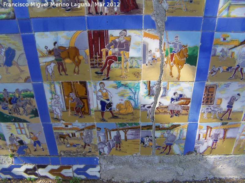 Paseo de los Adoquines - Paseo de los Adoquines. Azulejos del Quijote