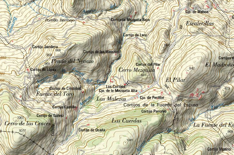 Aldea de Mezquita Alta - Aldea de Mezquita Alta. Mapa