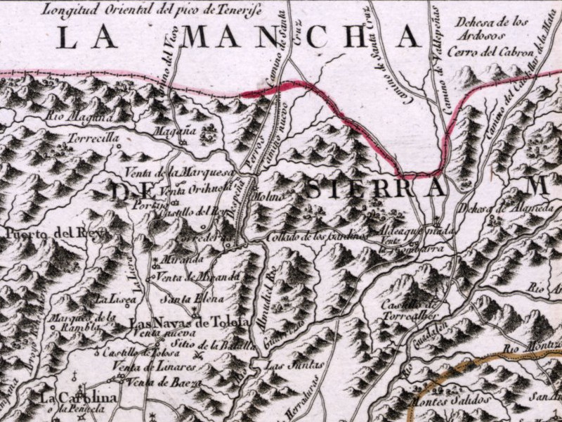 Historia de Aldeaquemada - Historia de Aldeaquemada. Mapa 1787