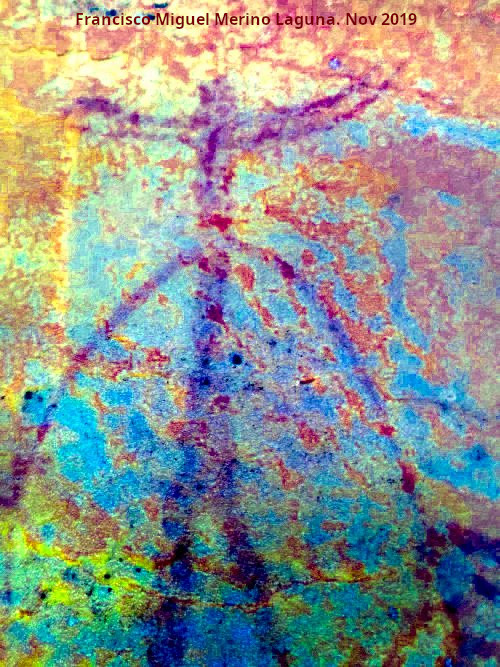 Pinturas rupestres del Arroyo de Martn Prez I - Pinturas rupestres del Arroyo de Martn Prez I. Tratada con Dstretch