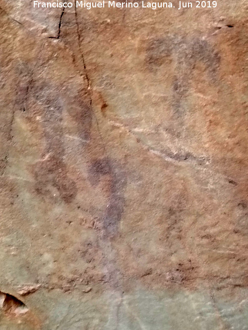 Pinturas rupestres de la Cueva de los Mosquitos - Pinturas rupestres de la Cueva de los Mosquitos. Antropomorfos inferiores