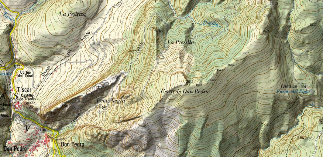 Cerro Don Pedro - Cerro Don Pedro. Mapa