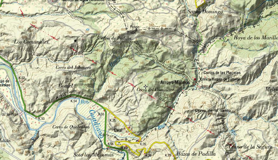 Cerro del Cominar - Cerro del Cominar. Mapa