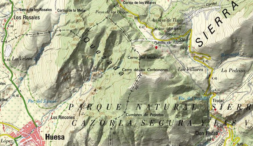 Morra de las Carboneras - Morra de las Carboneras. Mapa